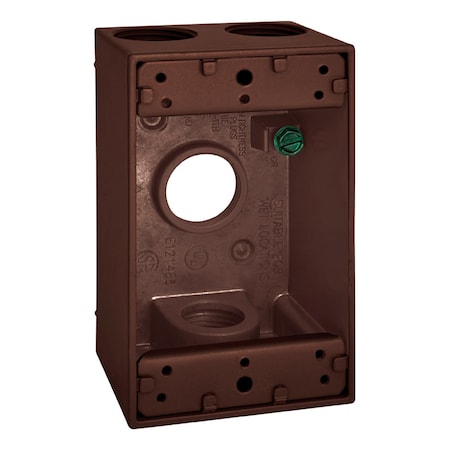 Sigma OUTLET BOX 1G 1/2""4HL BZ 14251BR